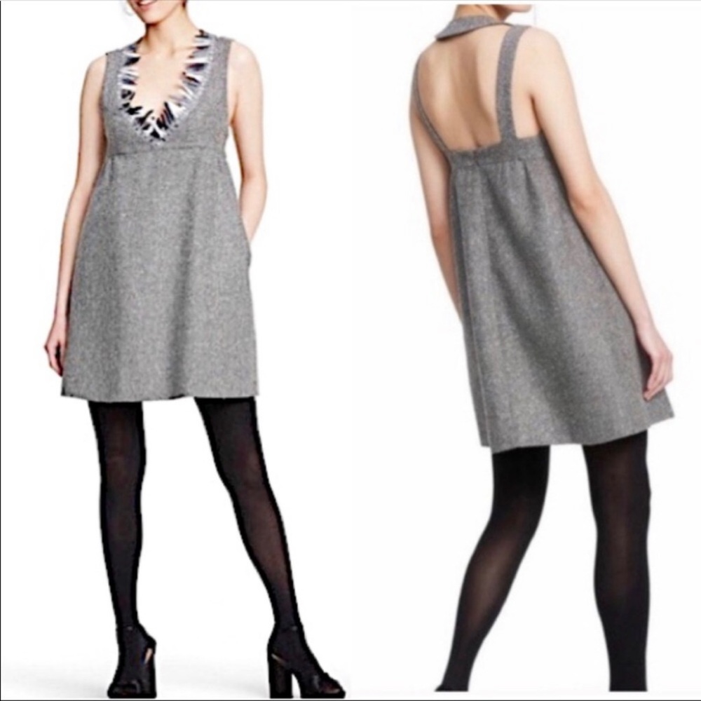NWT ANNA SUI For Target Tweed Halter A-Line Dress—SZ. XS - Picture 1 of 17